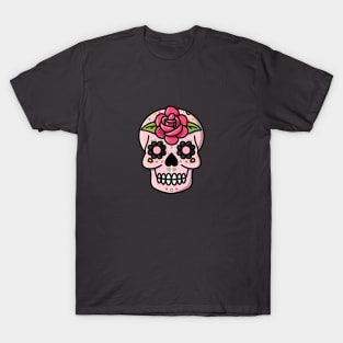 Skull rose and love T-Shirt